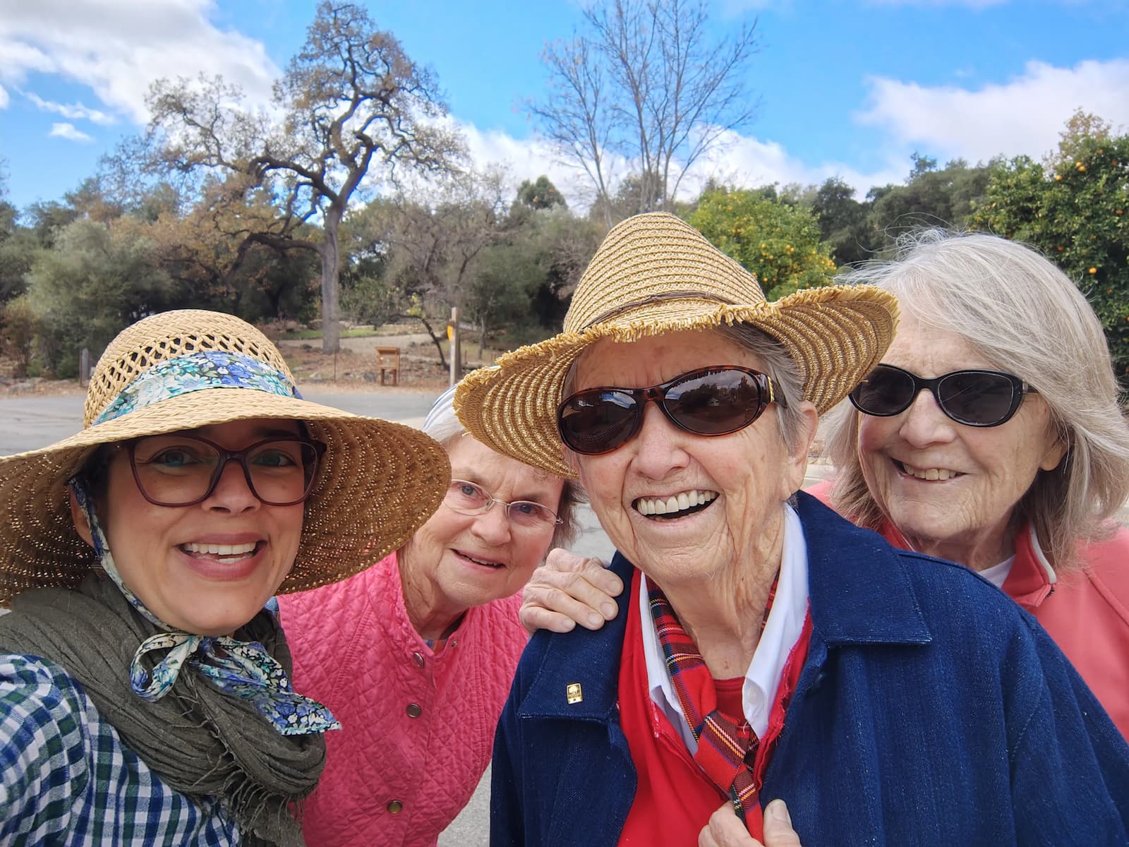 Happy residents enjoying outdoor activities at Gables of Ojai